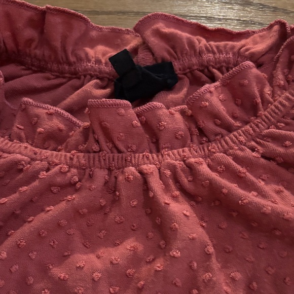 W5 Textured Ruffle Neck Red Blouse - Picture 2 of 5